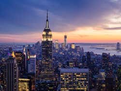 Empire State al tramonto